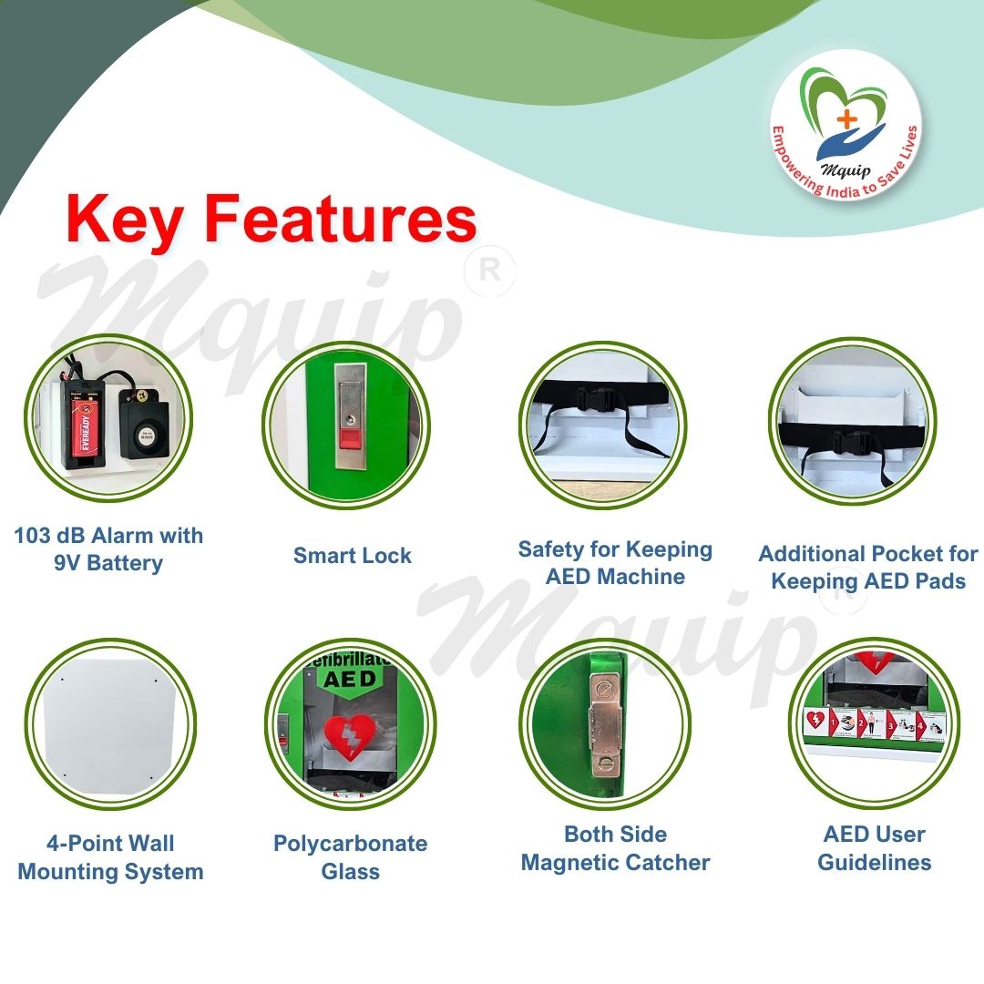 AED Cabinet Model – Cabby White 2.0 (Green)