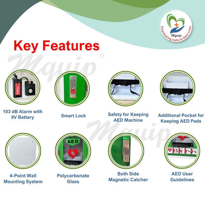 AED Cabinet Model – Cabby White 2.0 (Green)