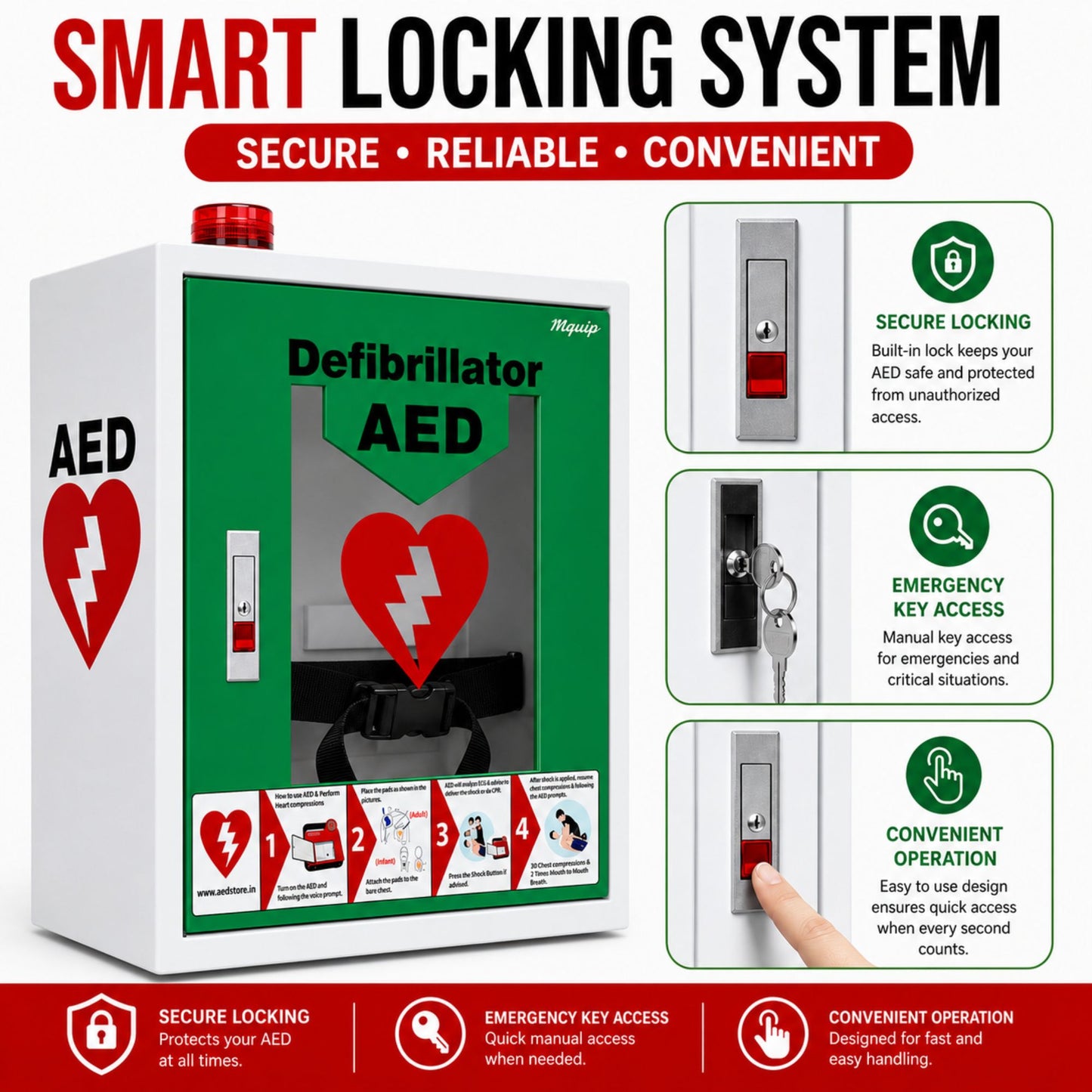 AED Cabinet – Cabby Star (Green)