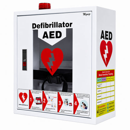AED Cabinet with strobe Model- Cabby Star (White)