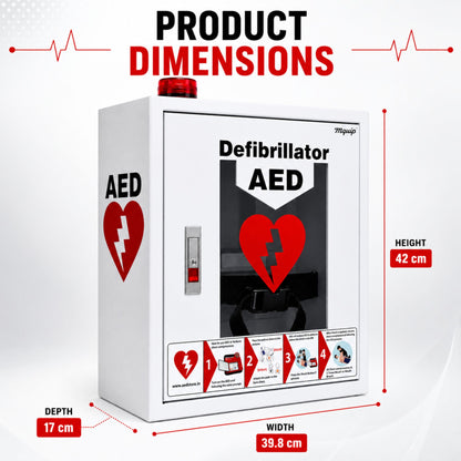 AED Cabinet with strobe Model- Cabby Star (White)