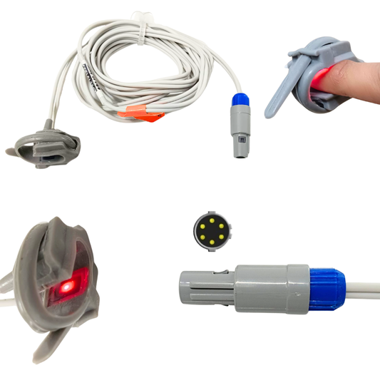 Neonatal SPO2 Probe and Sensor Compatible with Edan Monitor (6 Pin 2 Cut)