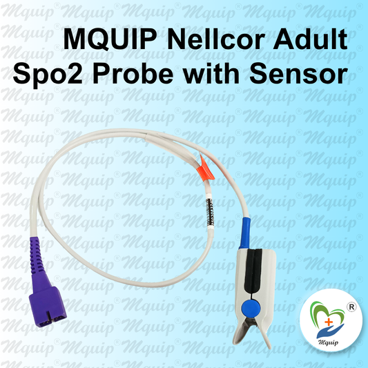 Adult SPO2 Probe and Sensor Compatible with Nellcor Monitor (9 Pin)