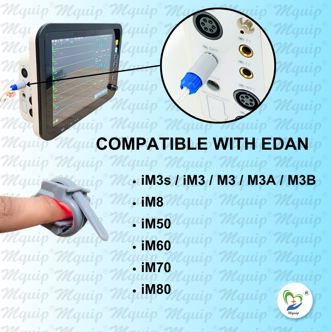 Neonatal SPO2 Probe and Sensor Compatible with Edan Monitor (6 Pin 2 Cut)