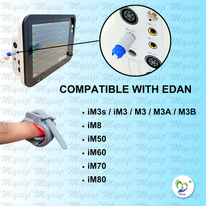 Neonatal SPO2 Probe and Sensor Compatible with Edan Monitor (6 Pin 2 Cut)