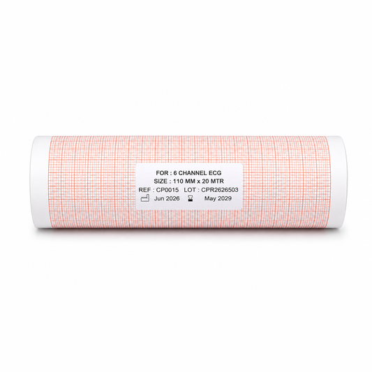 ECG Paper Roll Compatible with 6 Channel ECG Machine (Pack of 10)