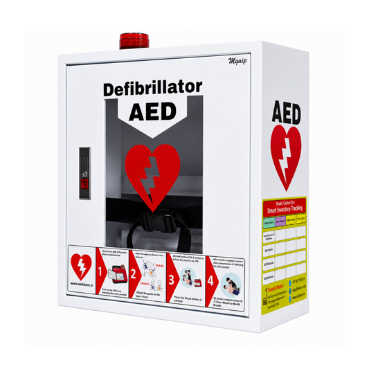 AED Cabinet with strobe Model- Cabby Star (White)