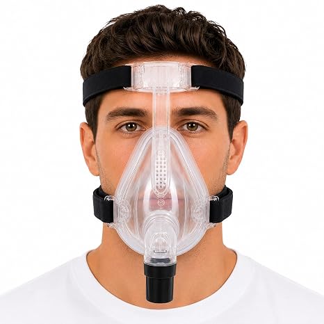 BiPAP Full Face Mask, Vented, Medium Size