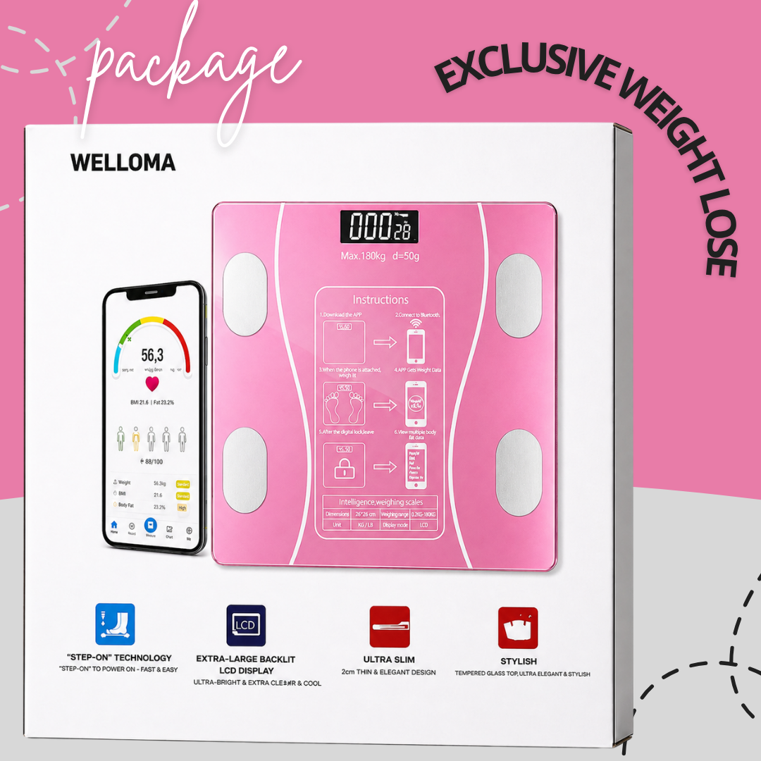 Smart Body Composition Weighing Scale with Bluetooth